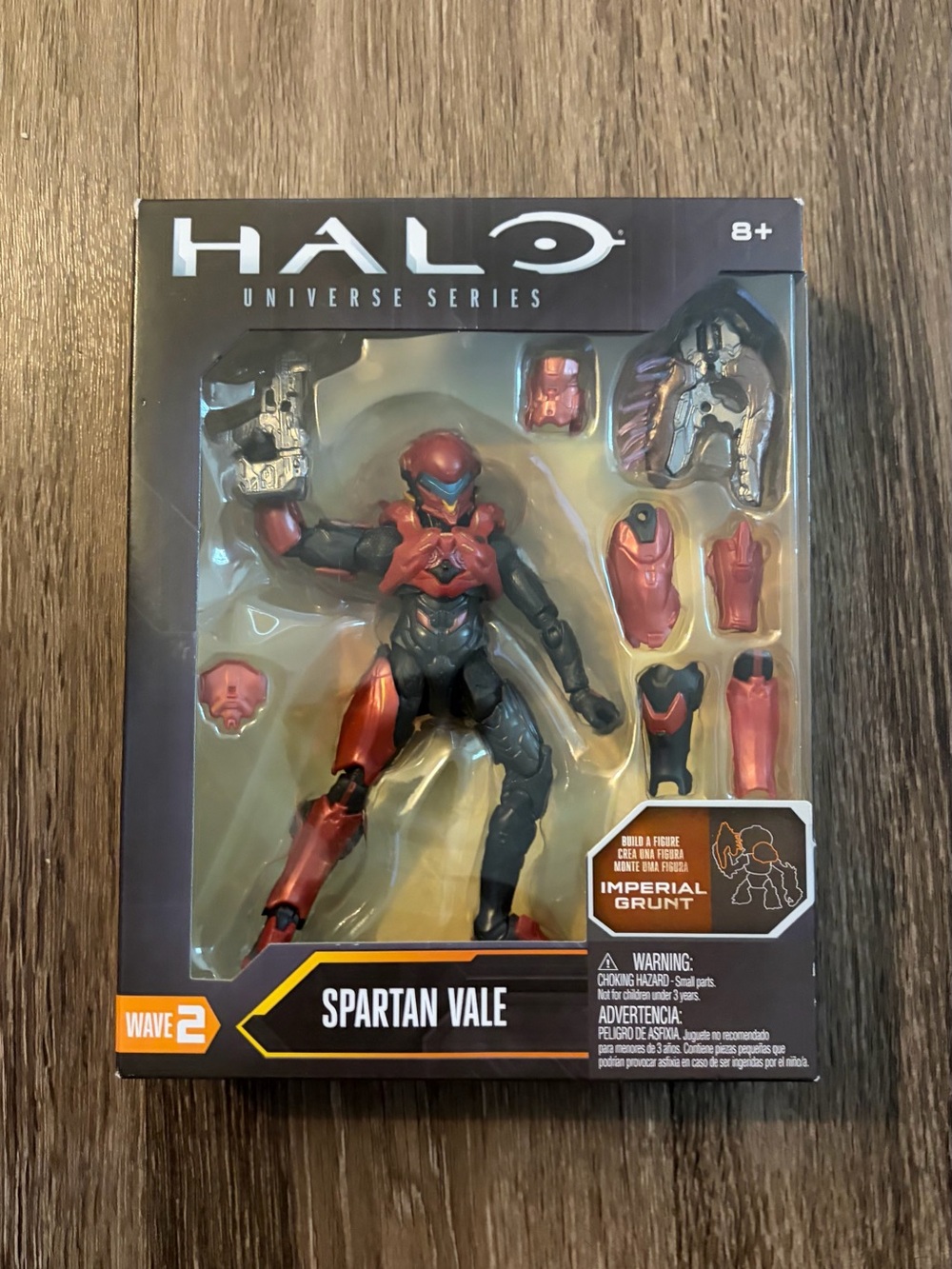NIB Halo Universe Series Spartan Vale Action Figure Build-A-Figure w Gun, Age 8+